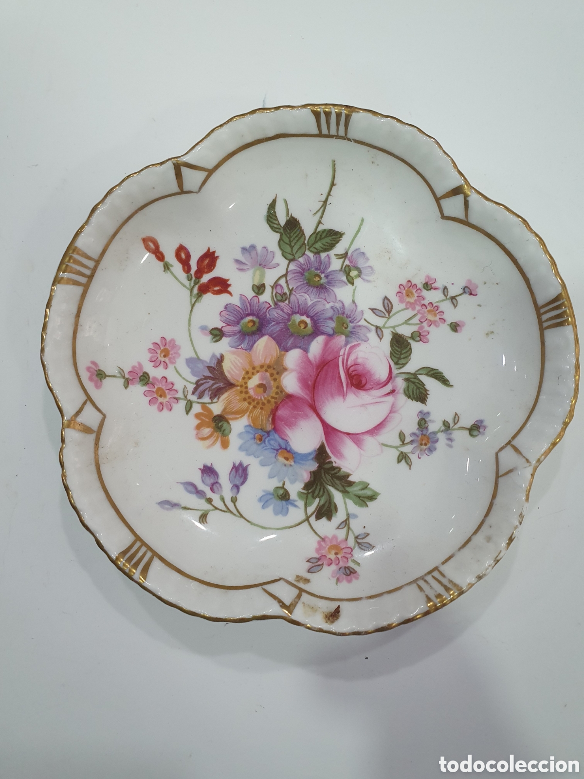 Oggetti Antichi: Plato flores Royal Crown. (L66)