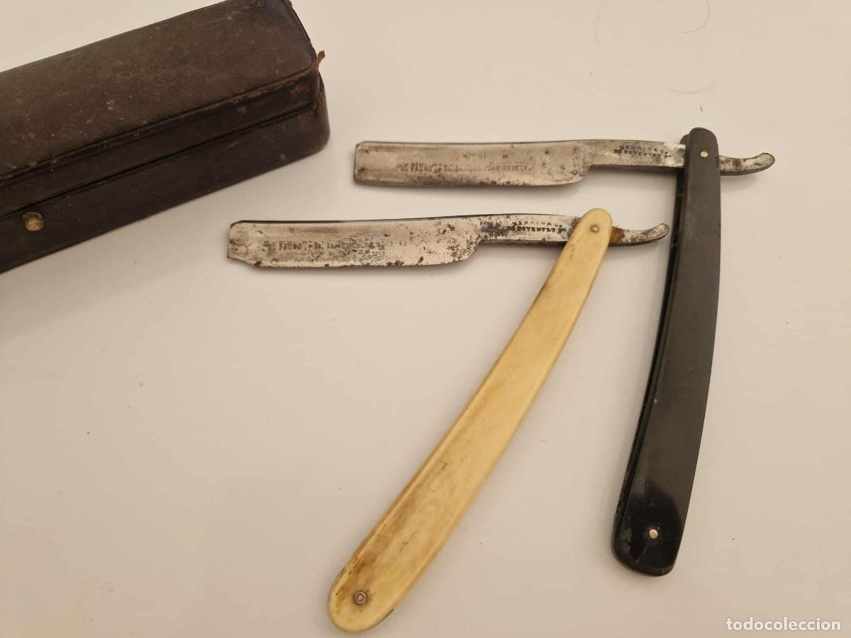 Antig&uuml;edades: Juego Vintage de 2 Navajas de Afeitar HENNIG & Co. de principios del siglo XX