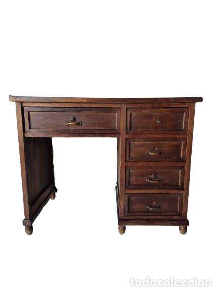 Antig&uuml;edades: Peque&ntilde;a Mesa de Despacho - Madera de Roble - A&ntilde;os 50