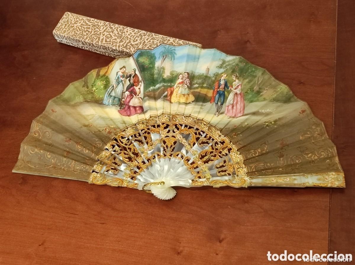 Antig&uuml;edades: Bonito abanico motivos Valencianos