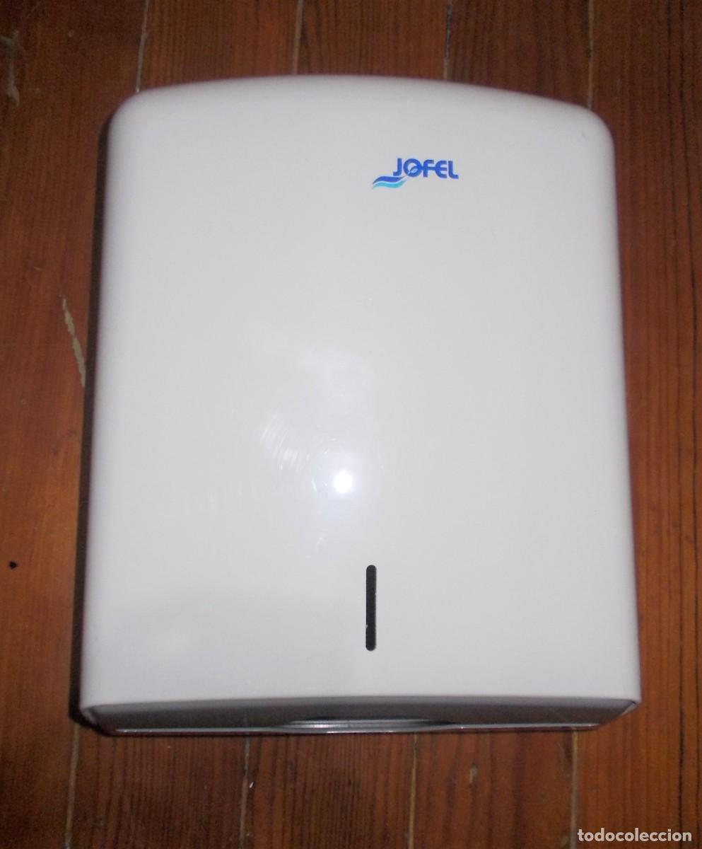 Antig&uuml;edades: Dispensador papel Jofel blanco pared ba&ntilde;o vintage