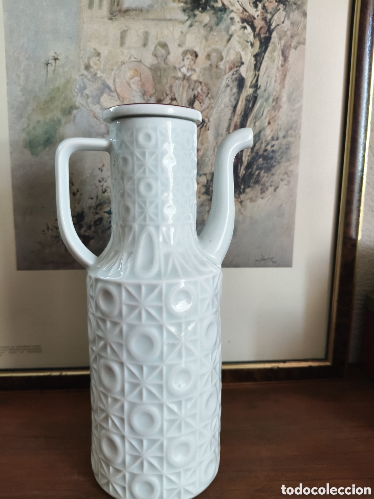 Antig&uuml;edades: Cafetera o jarra de caf&eacute; porcelana Castro Sargadelos Galicia