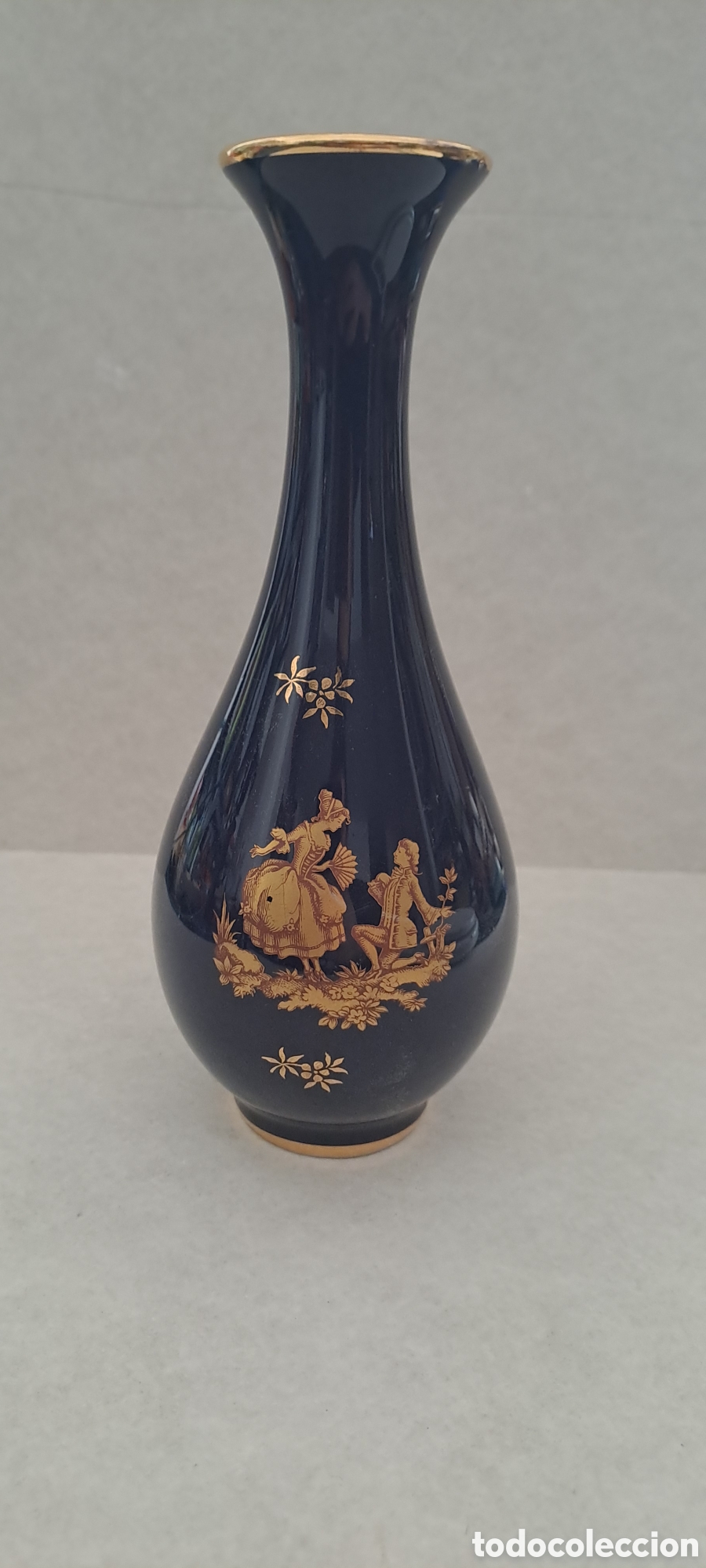 Antiguidades: Jarr&oacute;n de porcelana de Limoges Castel 22K