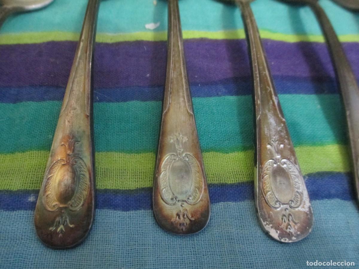 Antig&uuml;edades: Lote de cucharas antiguas plateadas - Foto 3