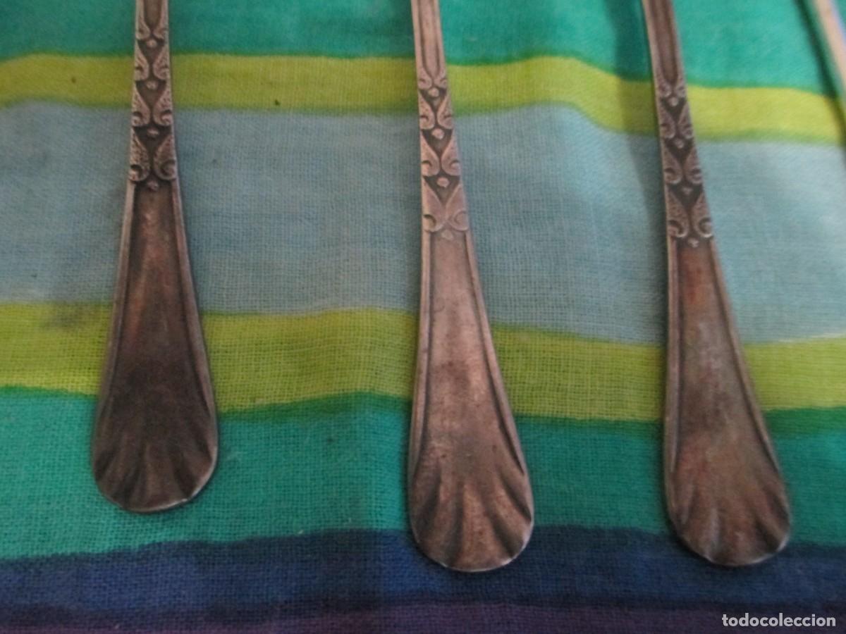 Antig&uuml;edades: Lote de cucharas antiguas plateadas - Foto 4