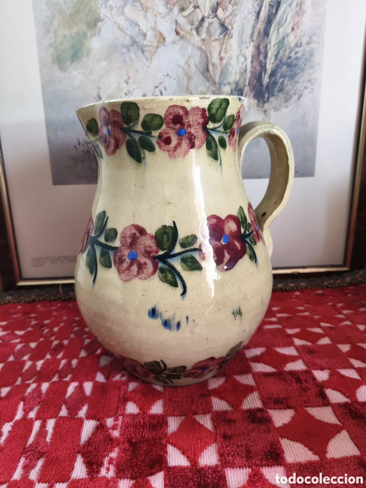 Oggetti Antichi: Preciosa jarra vinatera de Biar, Cuenca , Totana o Lorca Almeria