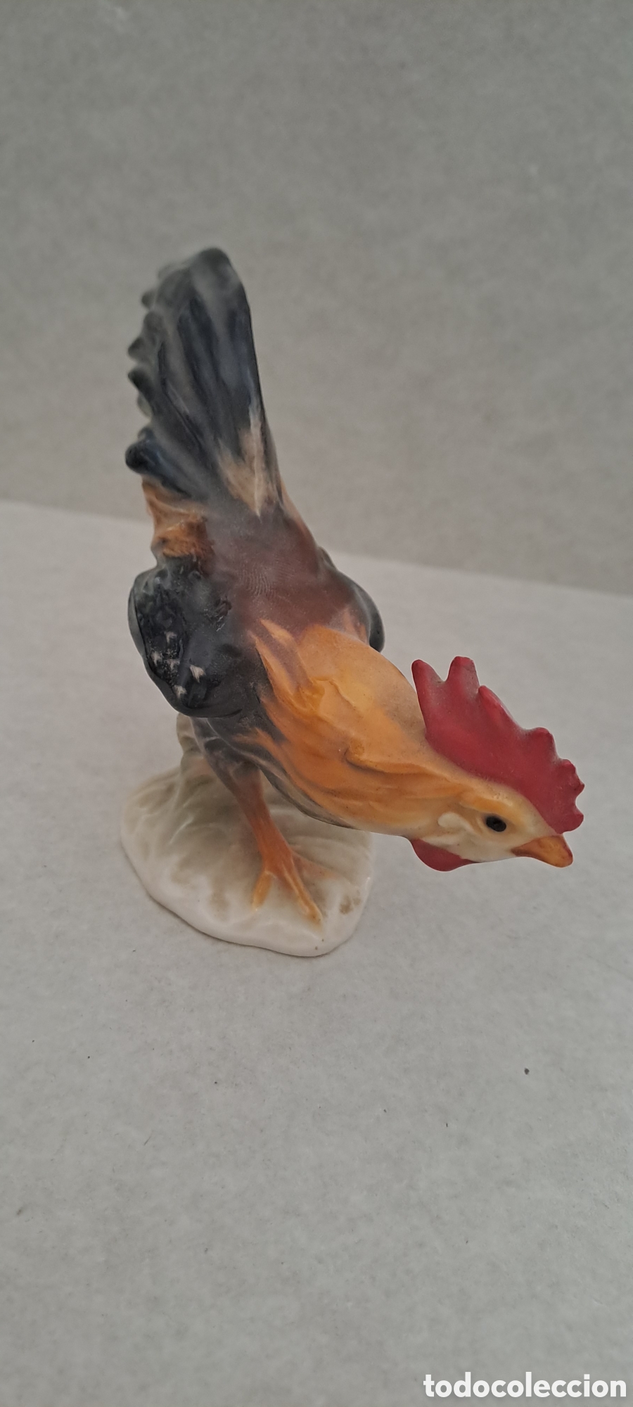 Antig&uuml;edades: Figura vintage alemana Goebel CV60 de gallo Haushahn corriendo