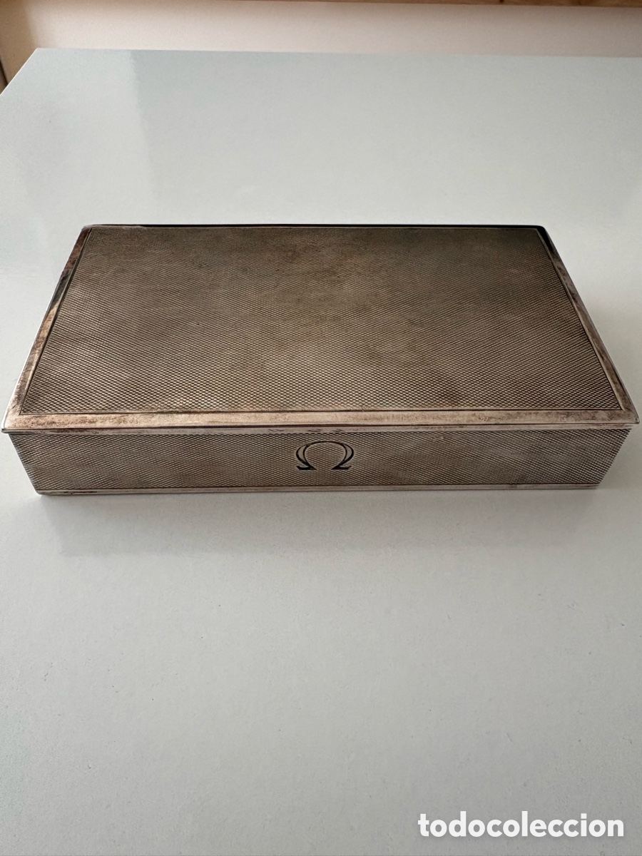 Antiquit&auml;ten: Estuche OMEGA &rdquo;Casket&rdquo; Vintage A&ntilde;os 50 - Plata de Ley .925 Maciza - Especial Constellation Luxe