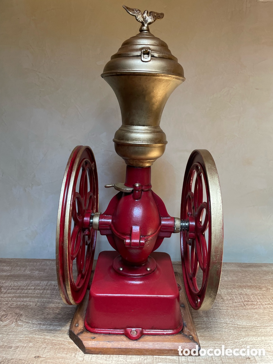 Antig&uuml;edades: Molinillo de caf&eacute; Simplex 6 con motor, polea y correa originales - Foto 4