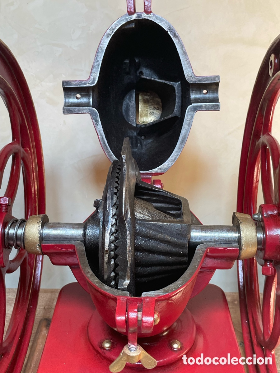 Antig&uuml;edades: Molinillo de caf&eacute; Simplex 6 con motor, polea y correa originales - Foto 6