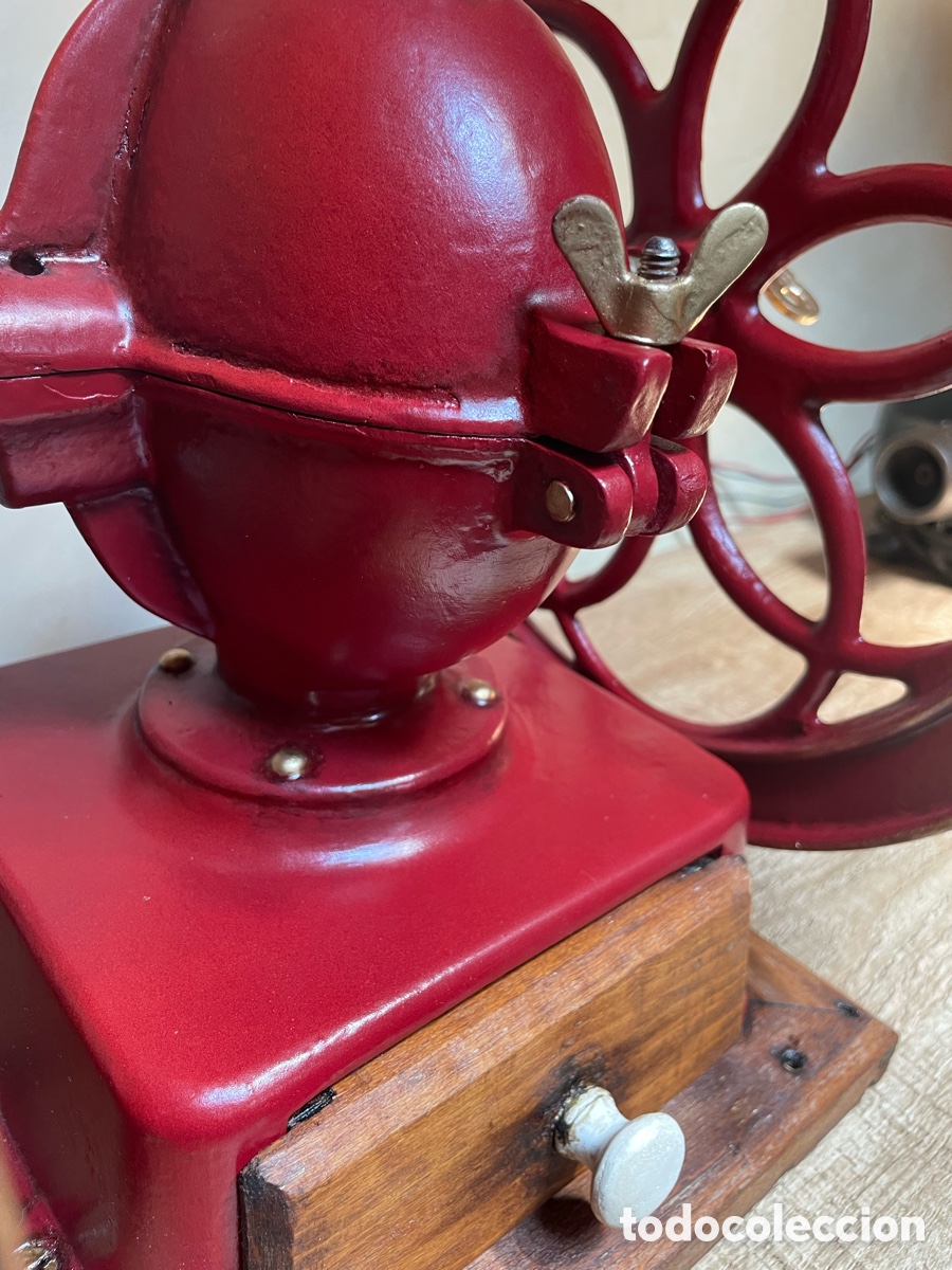 Antig&uuml;edades: Molinillo de caf&eacute; Simplex 6 con motor, polea y correa originales - Foto 15
