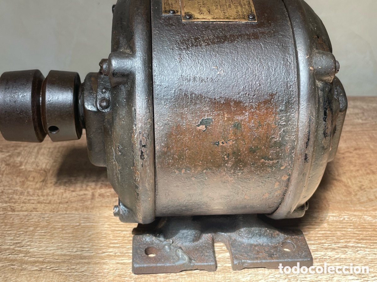 Antig&uuml;edades: Molinillo de caf&eacute; Simplex 6 con motor, polea y correa originales - Foto 24