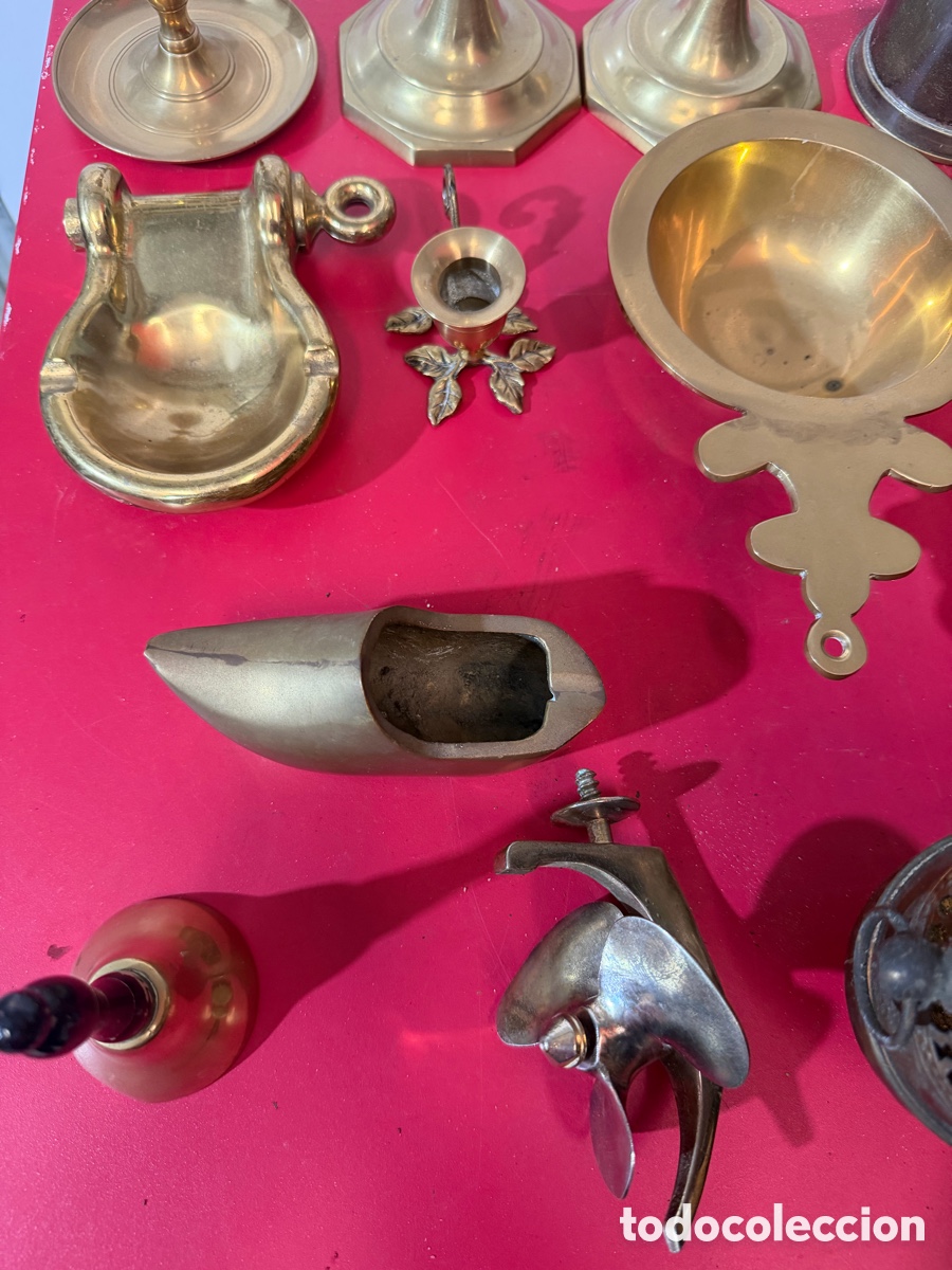 Antig&uuml;edades: Lote Bronce y Lat&oacute;n Decoraci&oacute;n - Foto 4