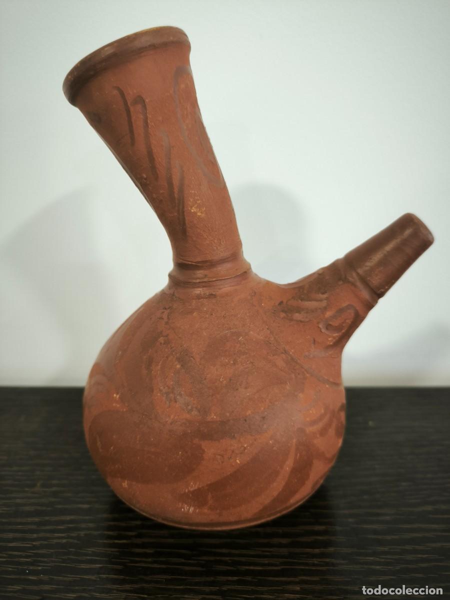 Antiguidades: Botijo De Cer&aacute;mica Artesanal &ndash; Pieza Tradicional Con Dise&ntilde;o R&uacute;stico