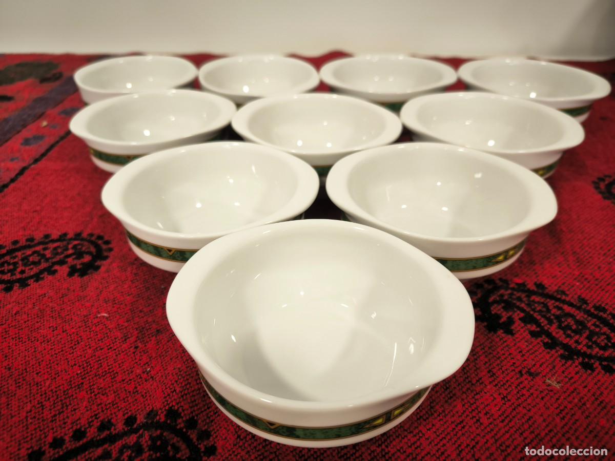 Antiguidades: Lote De 10 Cuencos Para Caldos Sopas Y Guisos &ndash; Vajilla Elegante Con Detalle Decorativo