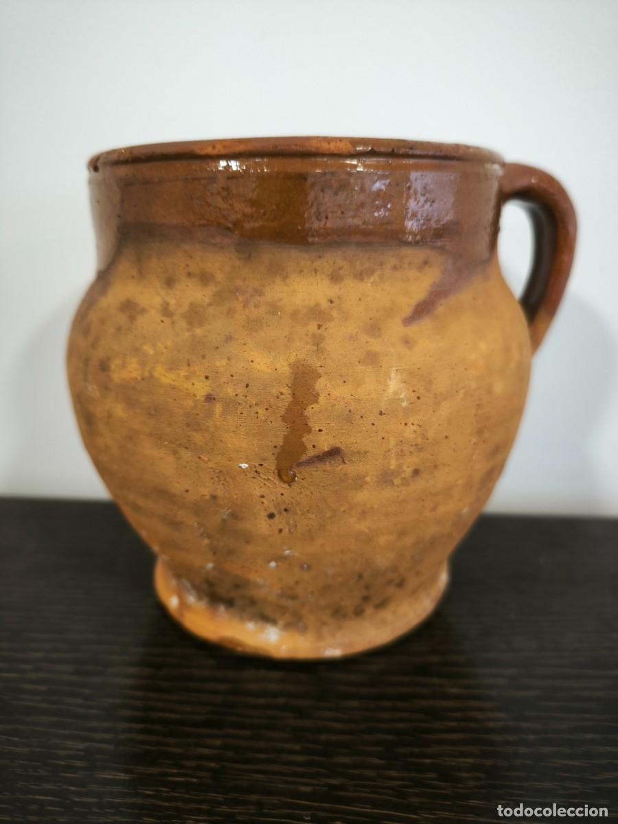 Antiquit&auml;ten: Antiguo Puchero De Barro Con Asa &ndash; Cer&aacute;mica Tradicional R&uacute;stica Con Car&aacute;cter