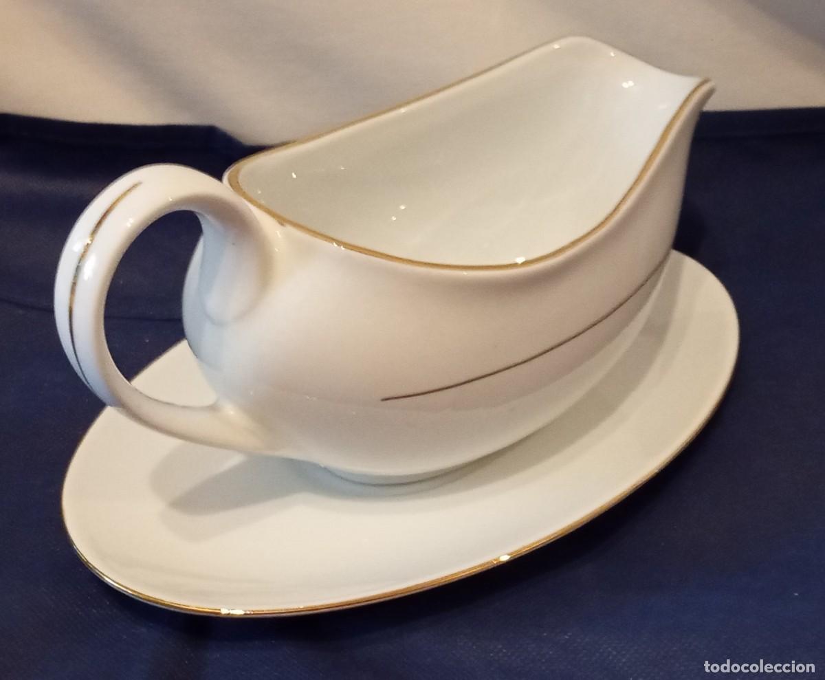 Antig&uuml;edades: Salsera Crown Ming Fine China con plato - Foto 4