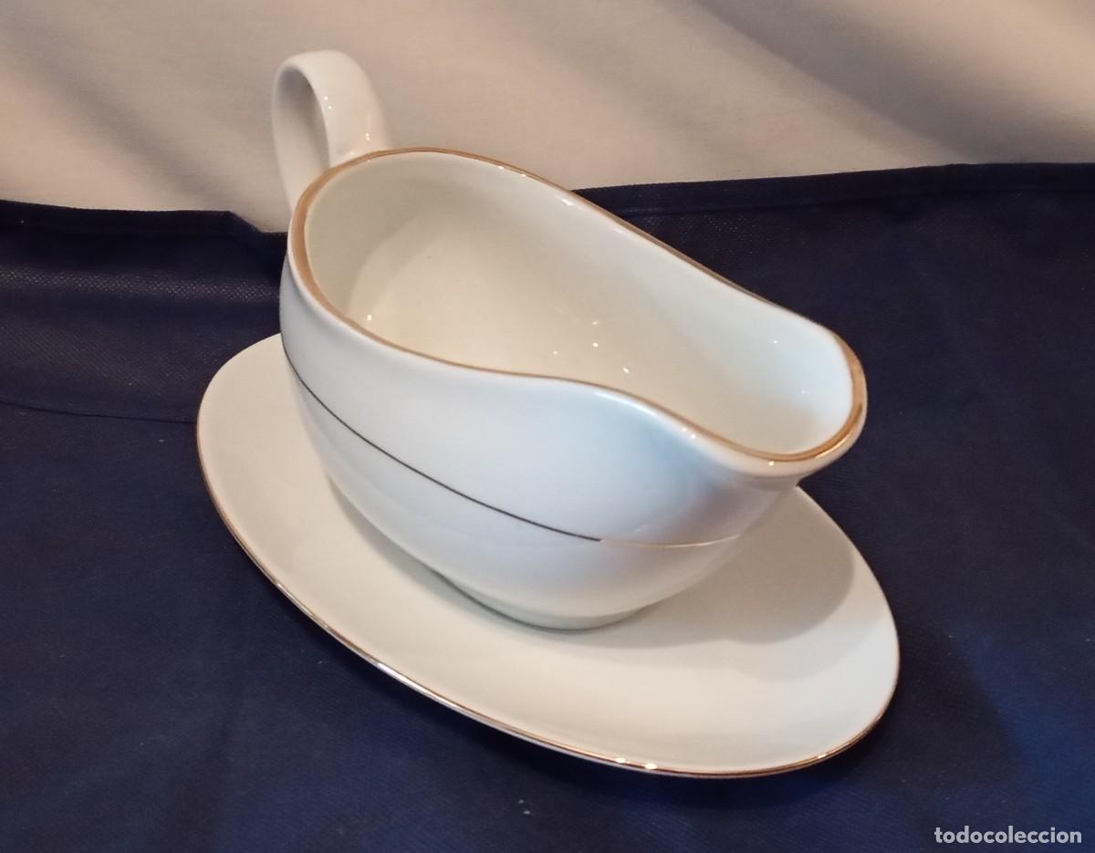 Antig&uuml;edades: Salsera Crown Ming Fine China con plato - Foto 5