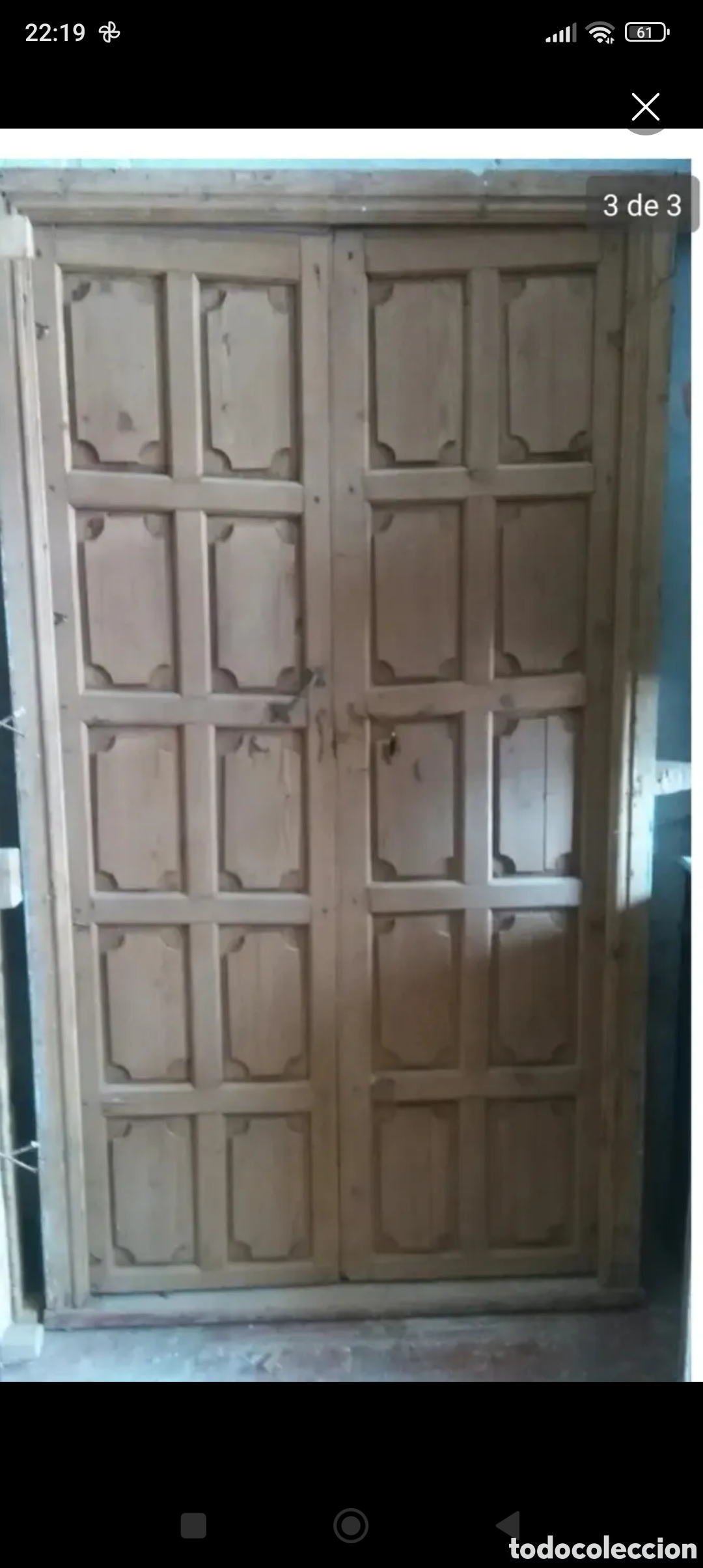 Antig&uuml;edades: PUERTA ANTIGUA DE MADERA - Foto 2