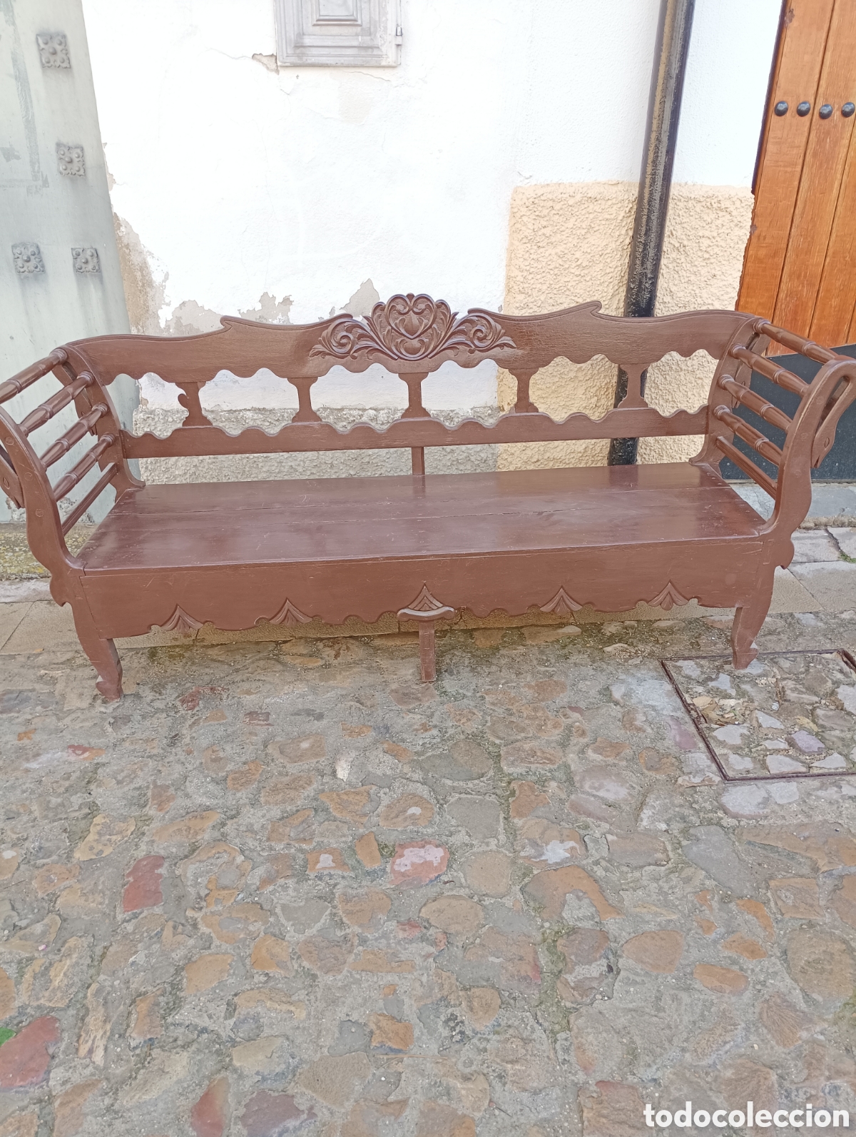 Antig&uuml;edades: SOF&Aacute; ANTIGUO DE MADERA - Foto 2