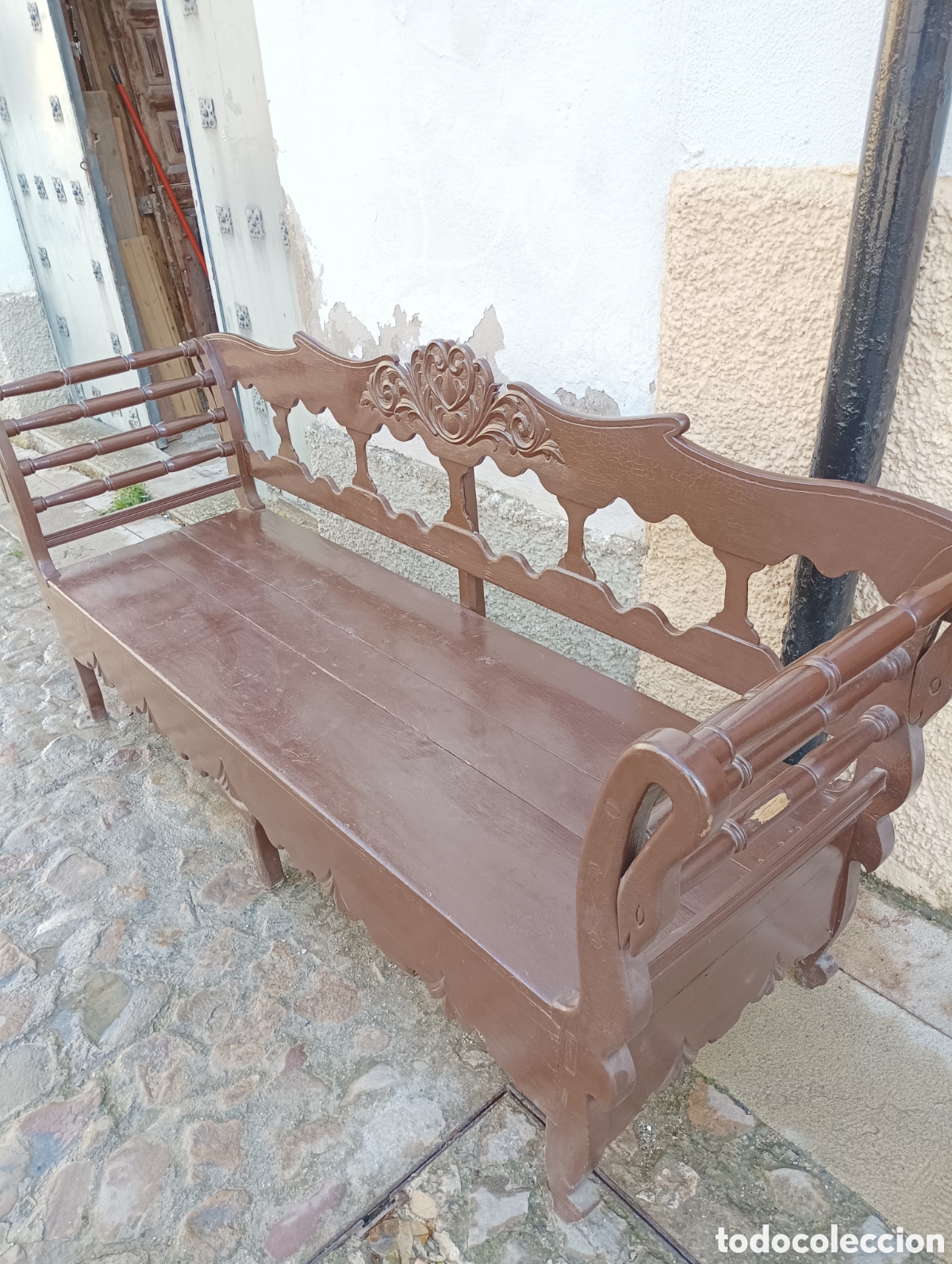 Antig&uuml;edades: SOF&Aacute; ANTIGUO DE MADERA - Foto 7
