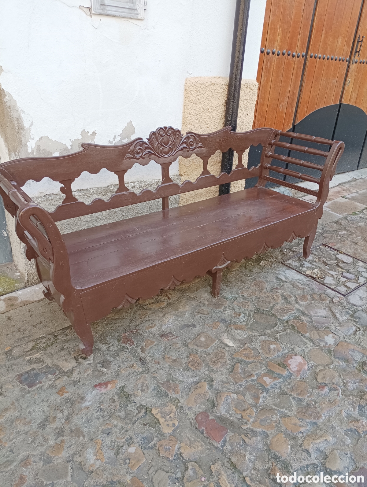 Antig&uuml;edades: SOF&Aacute; ANTIGUO DE MADERA - Foto 1