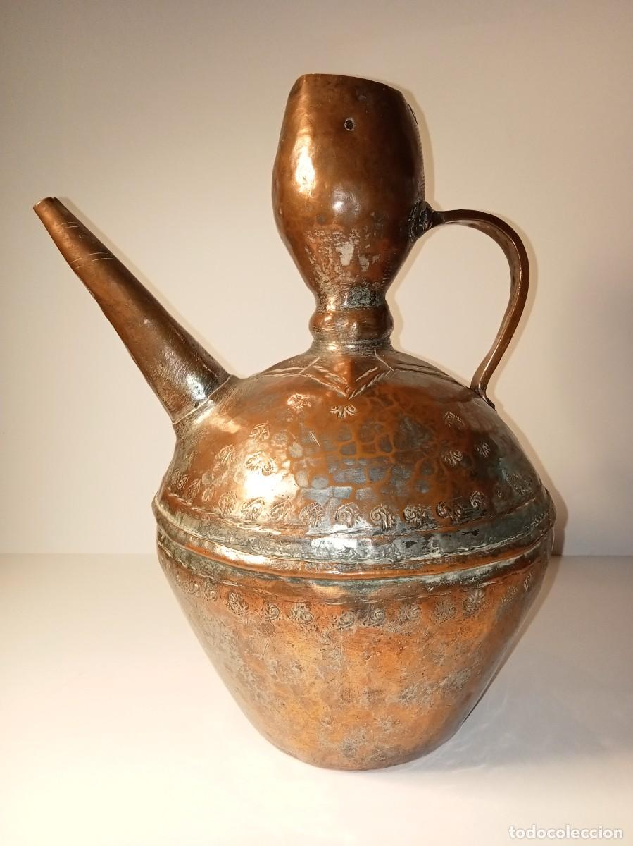 Antig&uuml;edades: JARRA DE METAL - DECORACI&Oacute;N - Foto 3