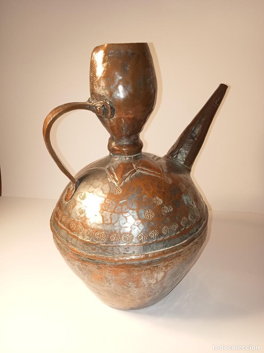 Antig&uuml;edades: JARRA DE METAL - DECORACI&Oacute;N - Foto 7