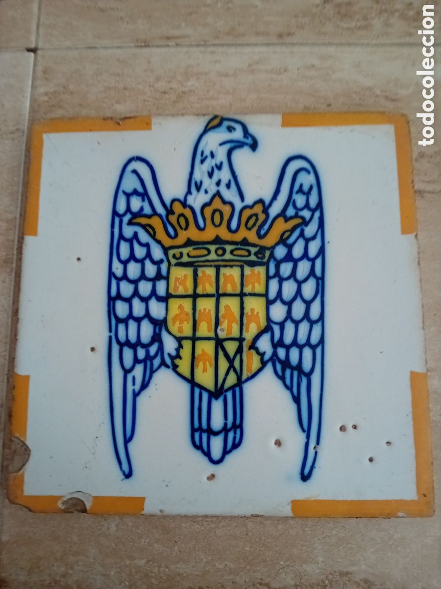 Antiquit&auml;ten: Antiguo azulejo &aacute;guila con escudo