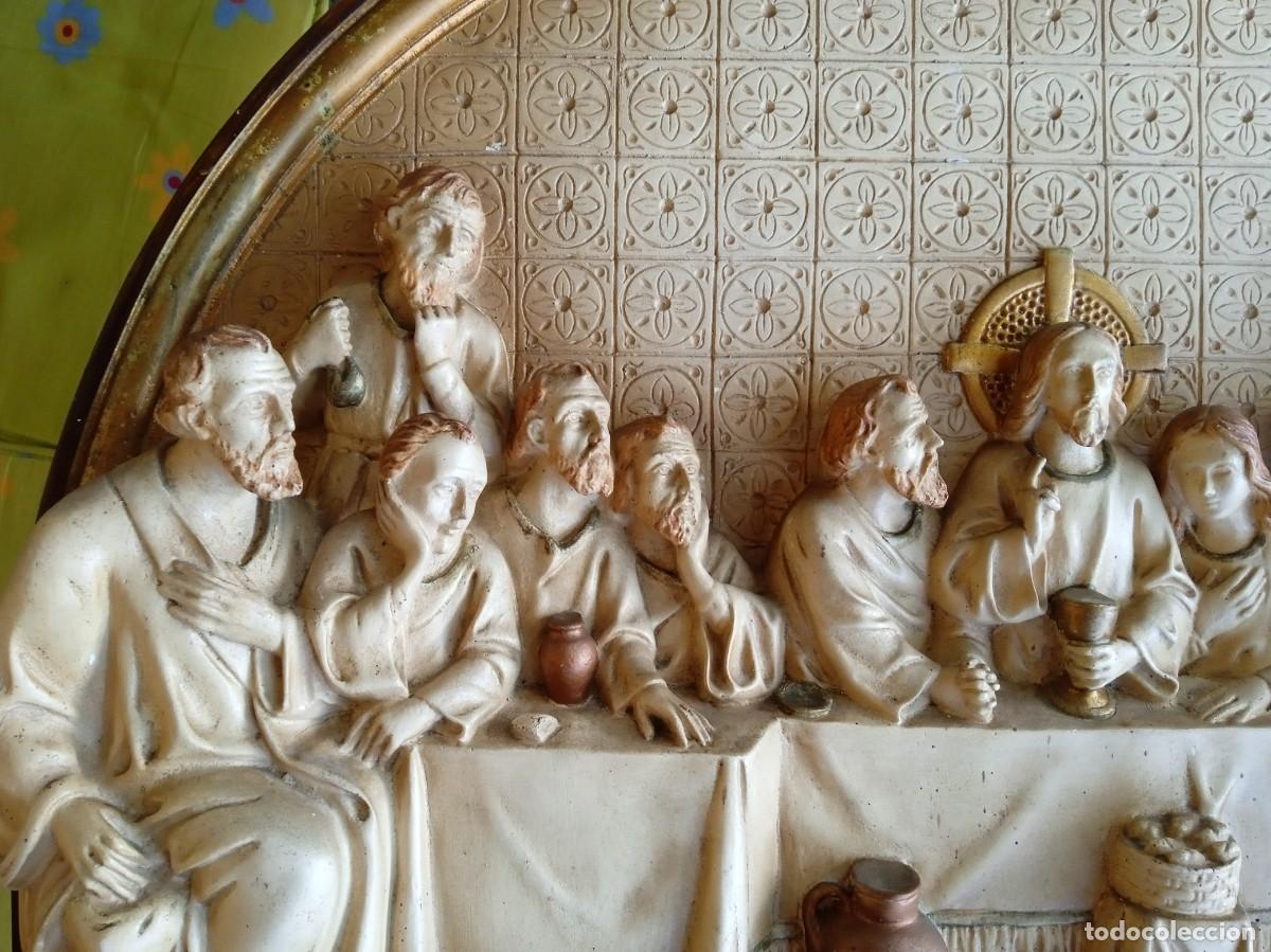 Antig&uuml;edades: Cuadro antiguo religioso de Santa Cena - Foto 5