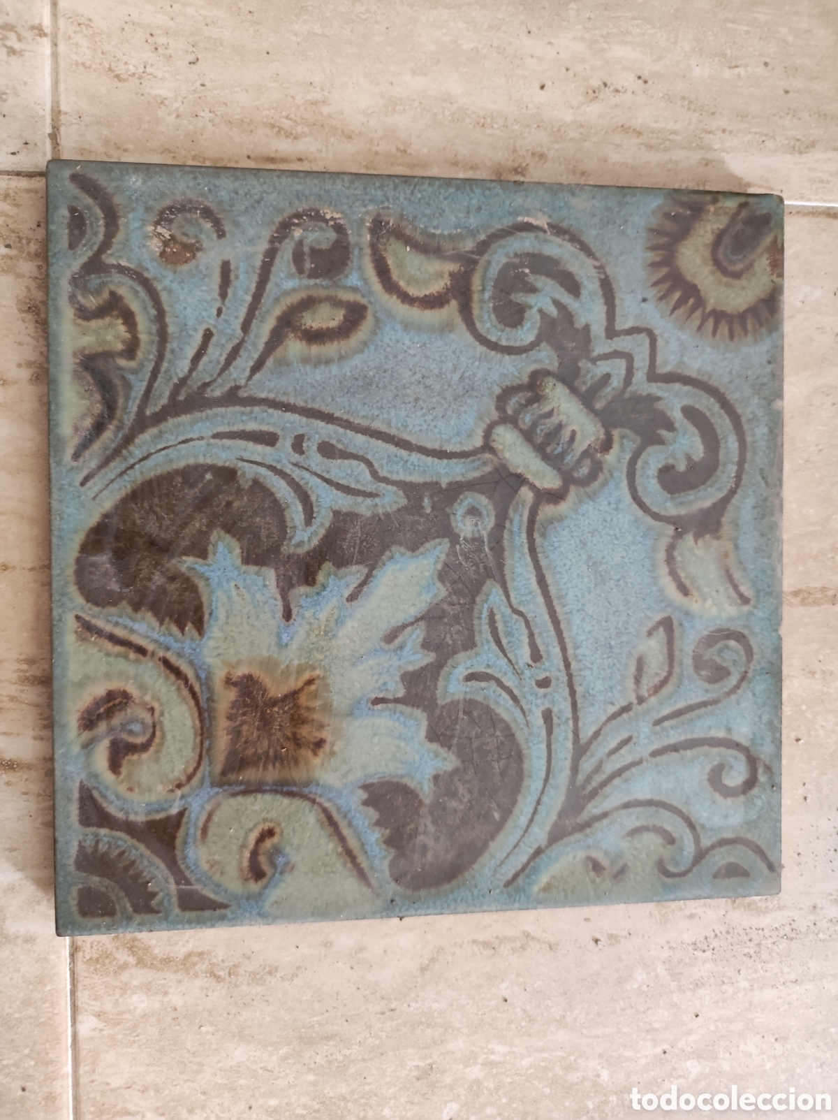 Antig&uuml;edades: Antiguo azulejo 20x20 cm - Foto 1