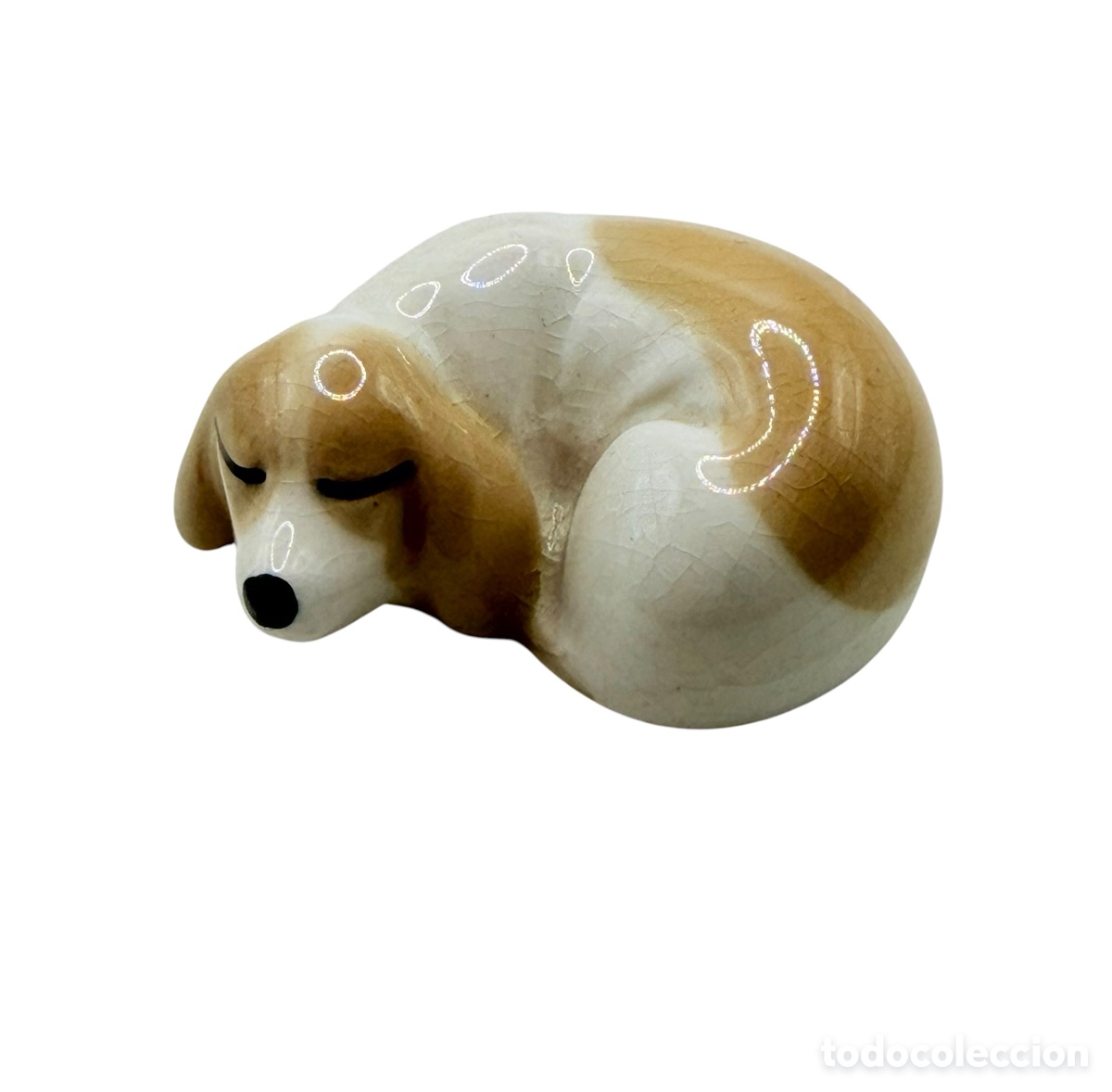 Antiques: Antigua Figura de Perro de Porcelana
