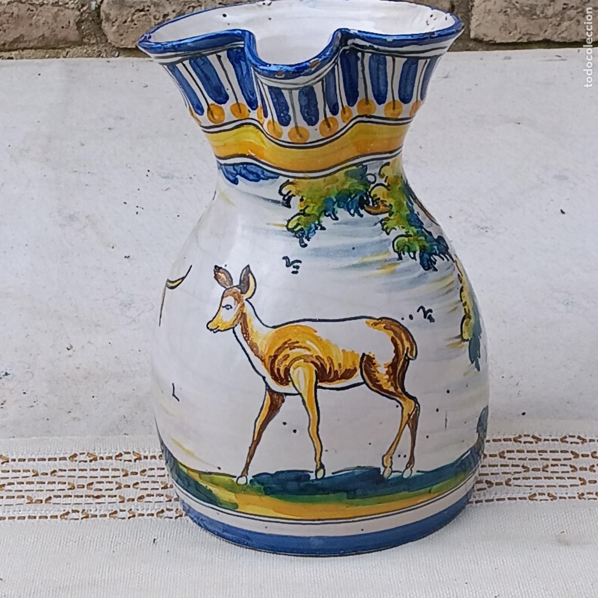 Antig&uuml;edades: JARRA VINATERA EN CERAMICA DE TALAVERA DE LA REINA - FIRMADA.