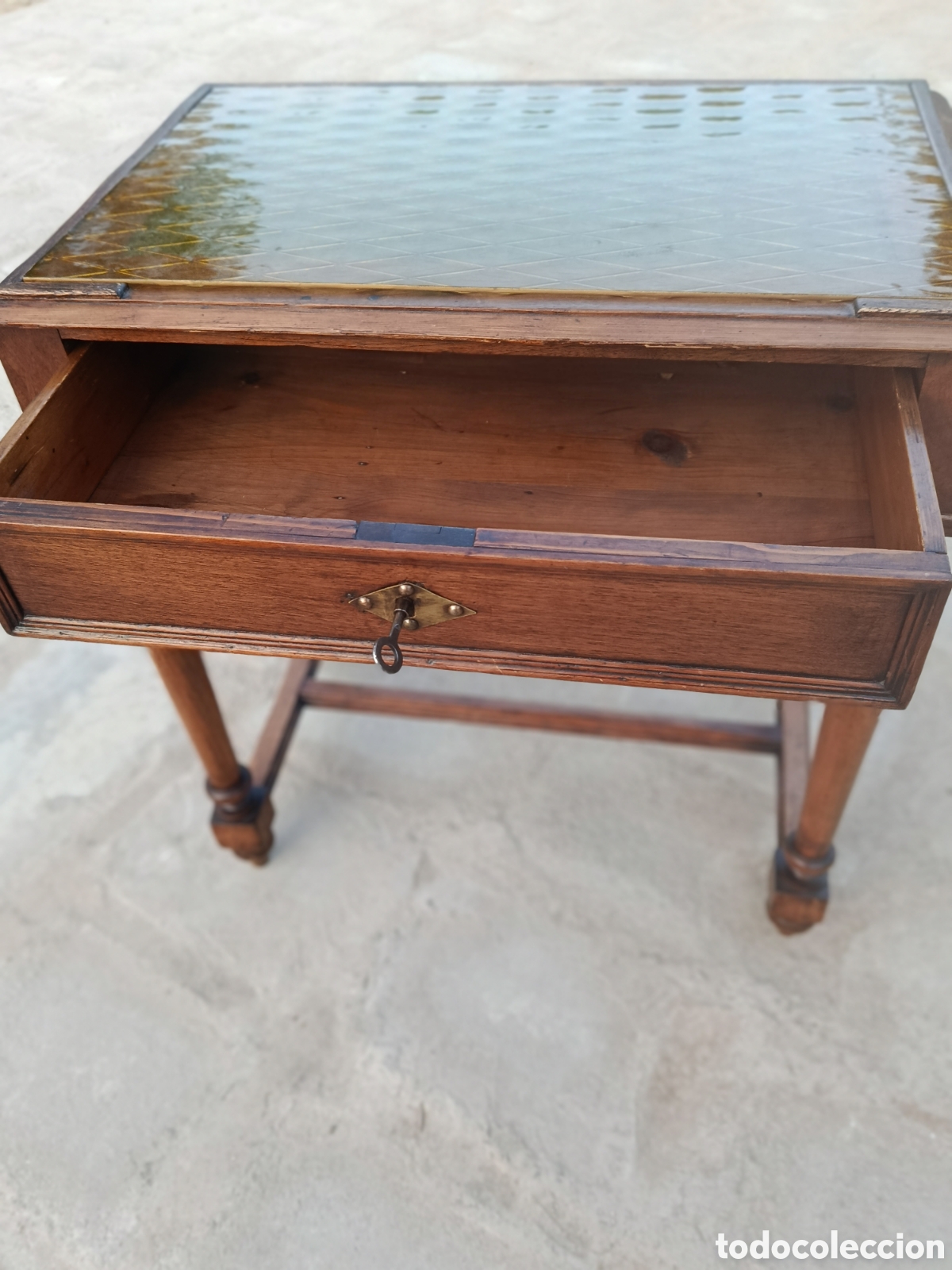 Antig&uuml;edades: Mesa de escritorio antig&uuml;a - Foto 3