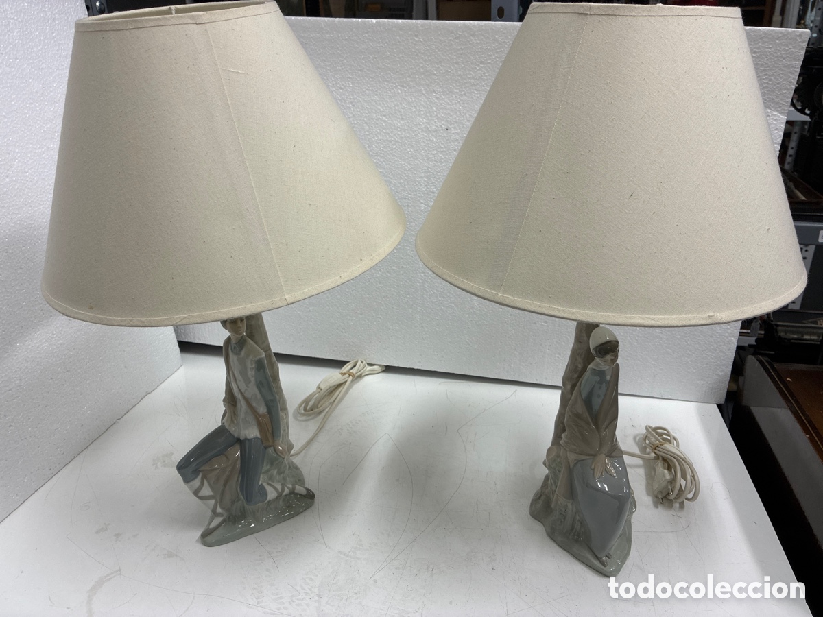 Antig&uuml;edades: Pareja de L&aacute;mparas de sobremesa Lladr&oacute;.