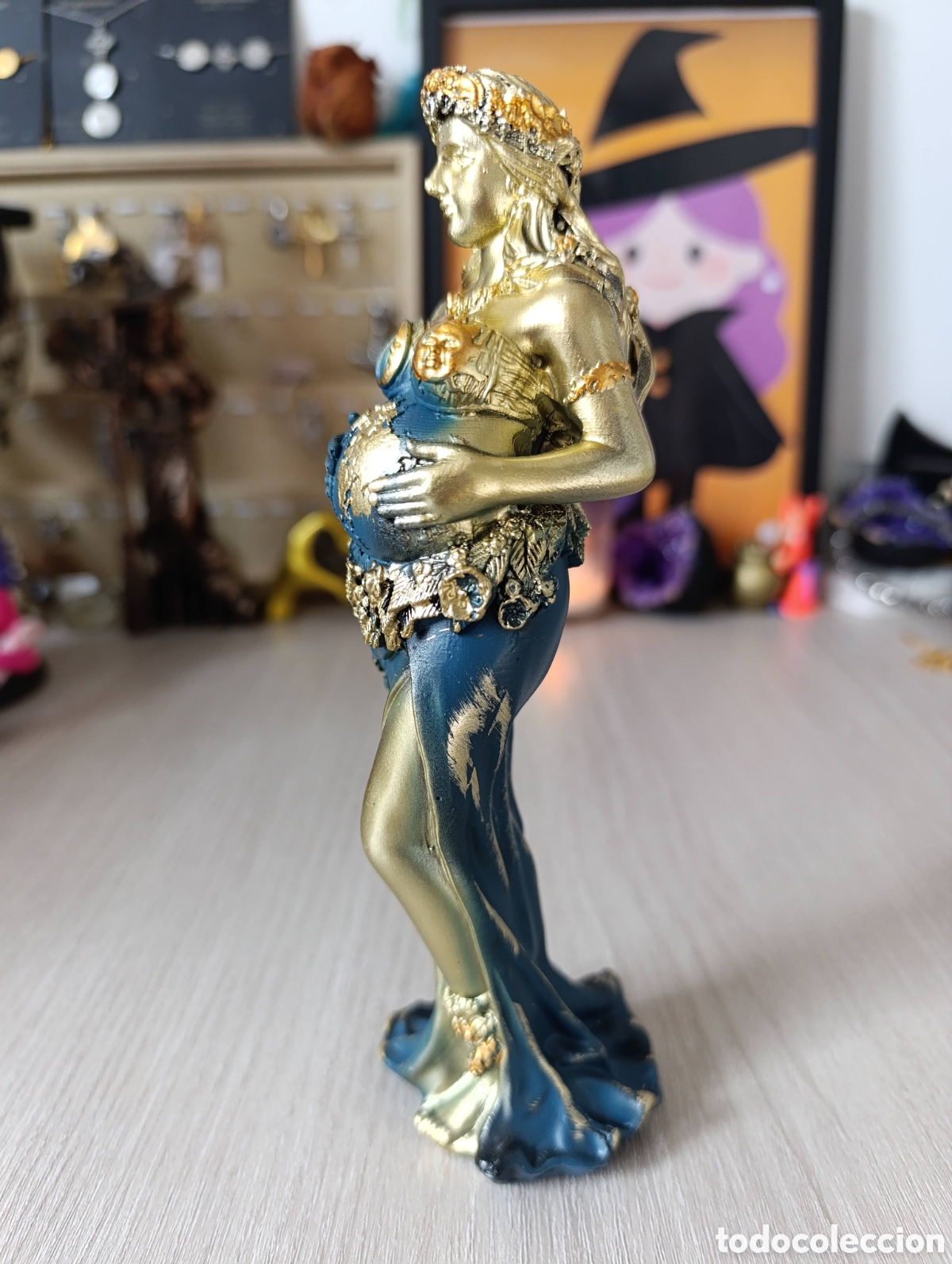 Antig&uuml;edades: Figura Diosa Gaia azul - Foto 2