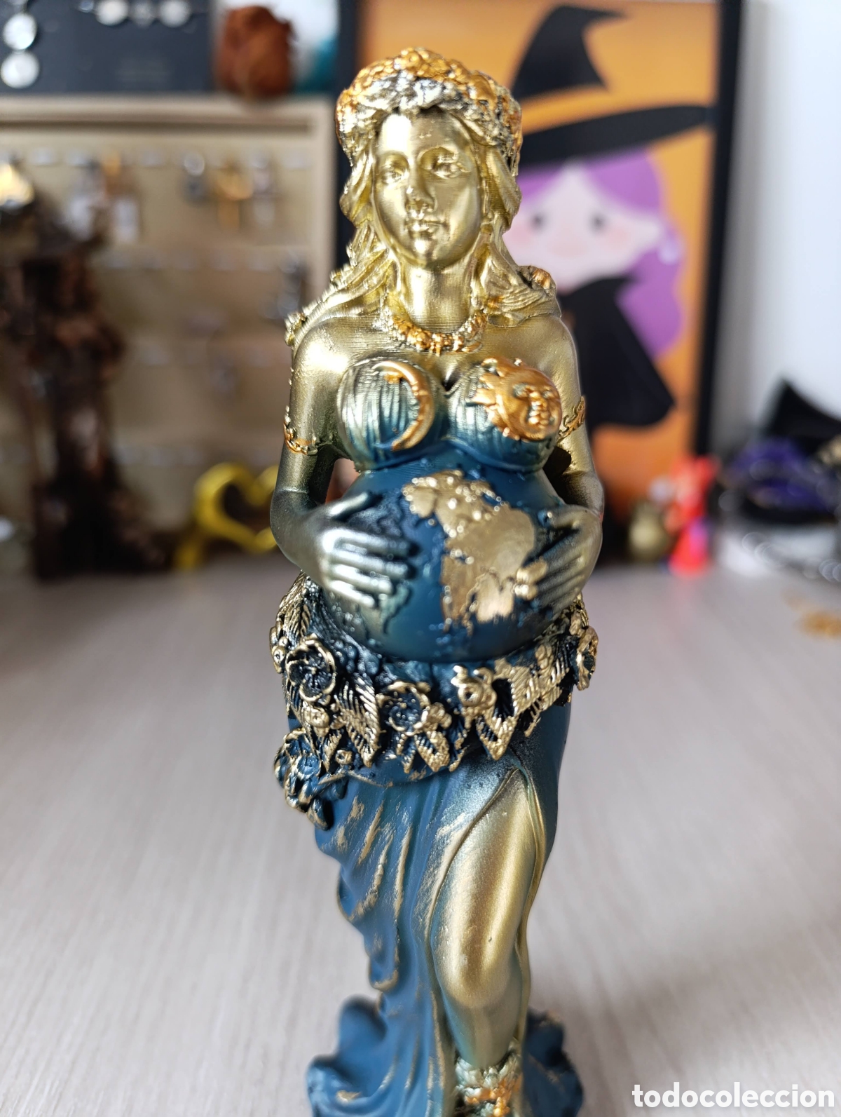 Antig&uuml;edades: Figura Diosa Gaia azul - Foto 5