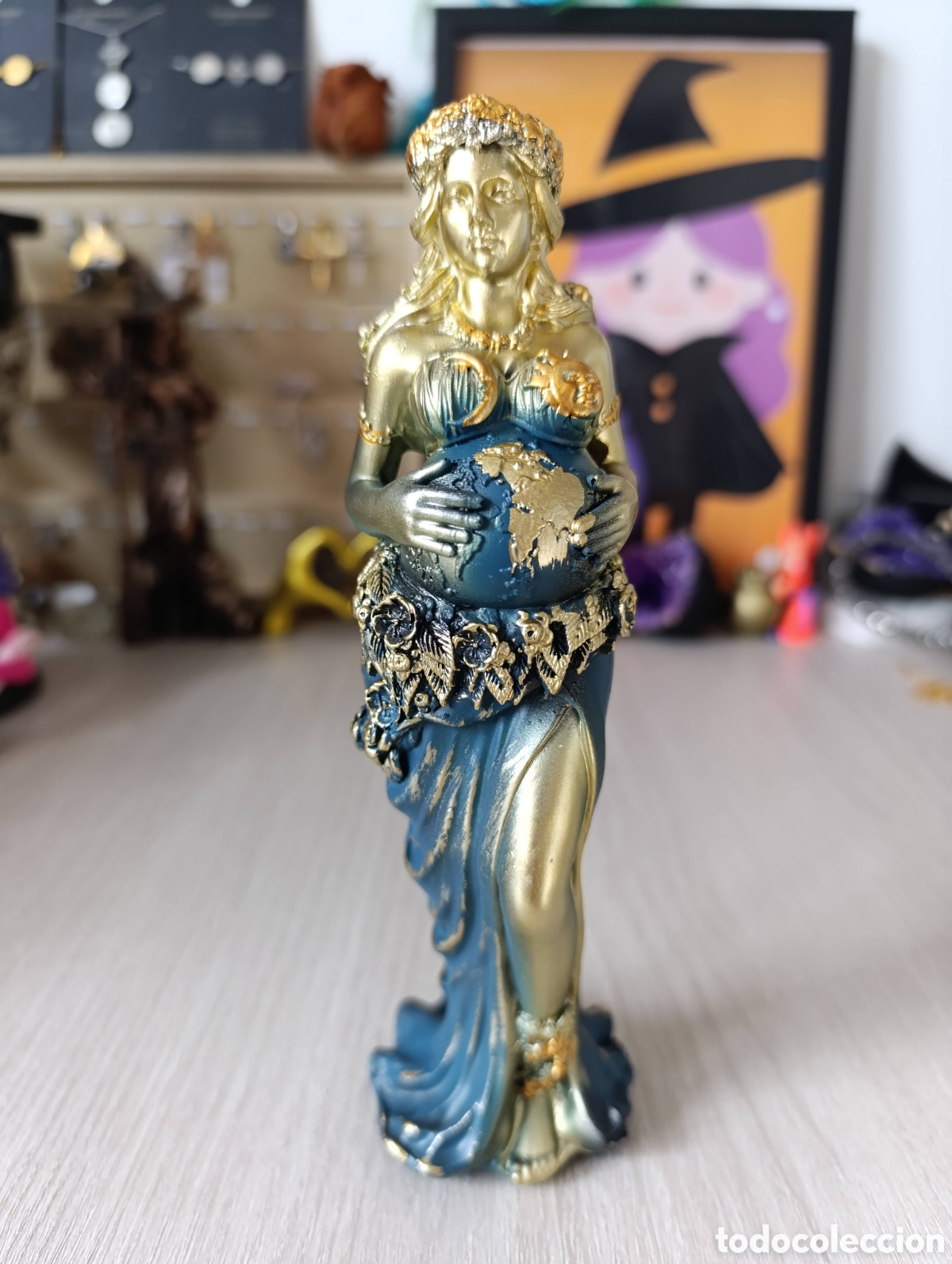 Antig&uuml;edades: Figura Diosa Gaia azul