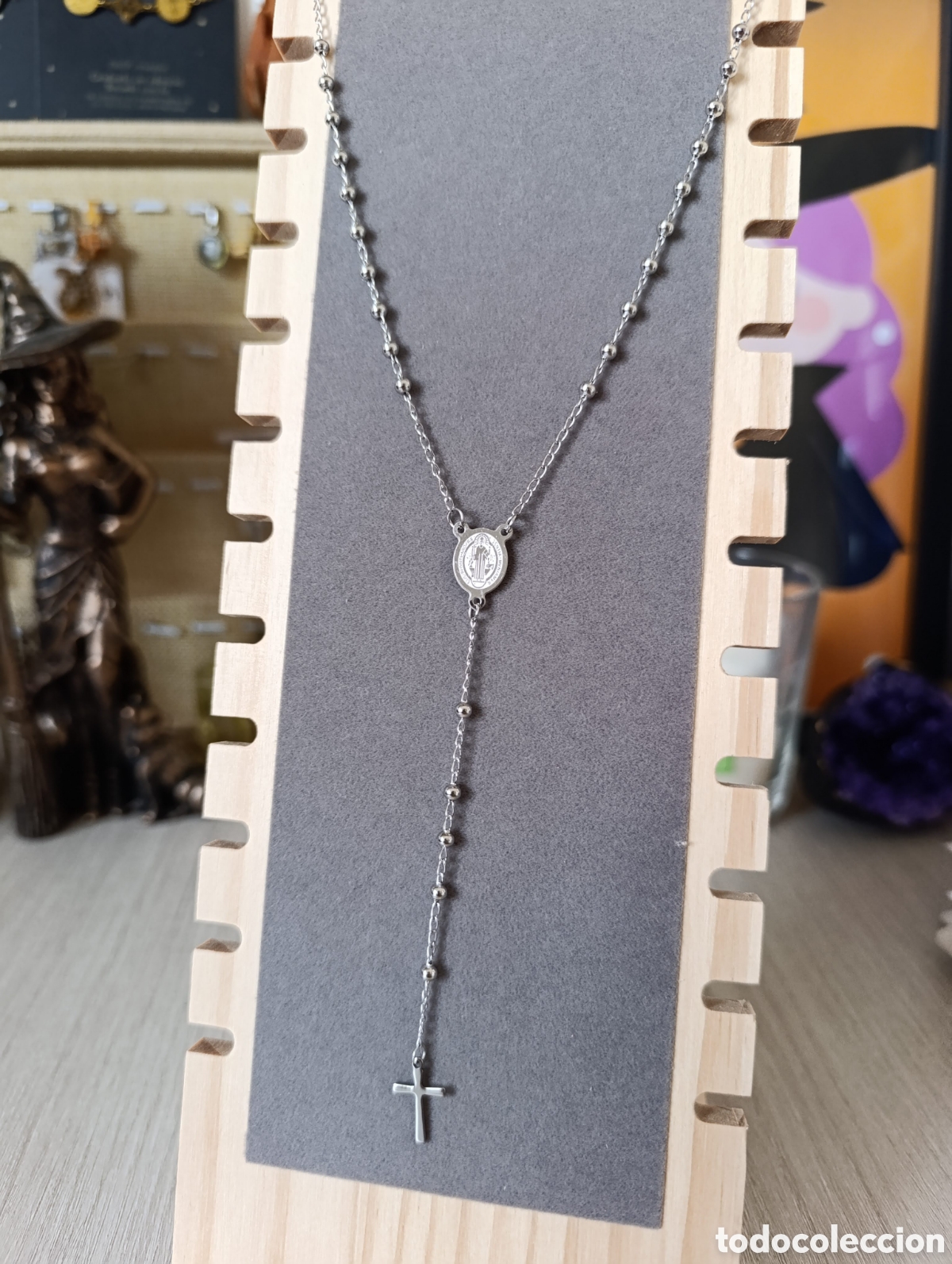 Antig&uuml;edades: Rosario plateado de San Benito