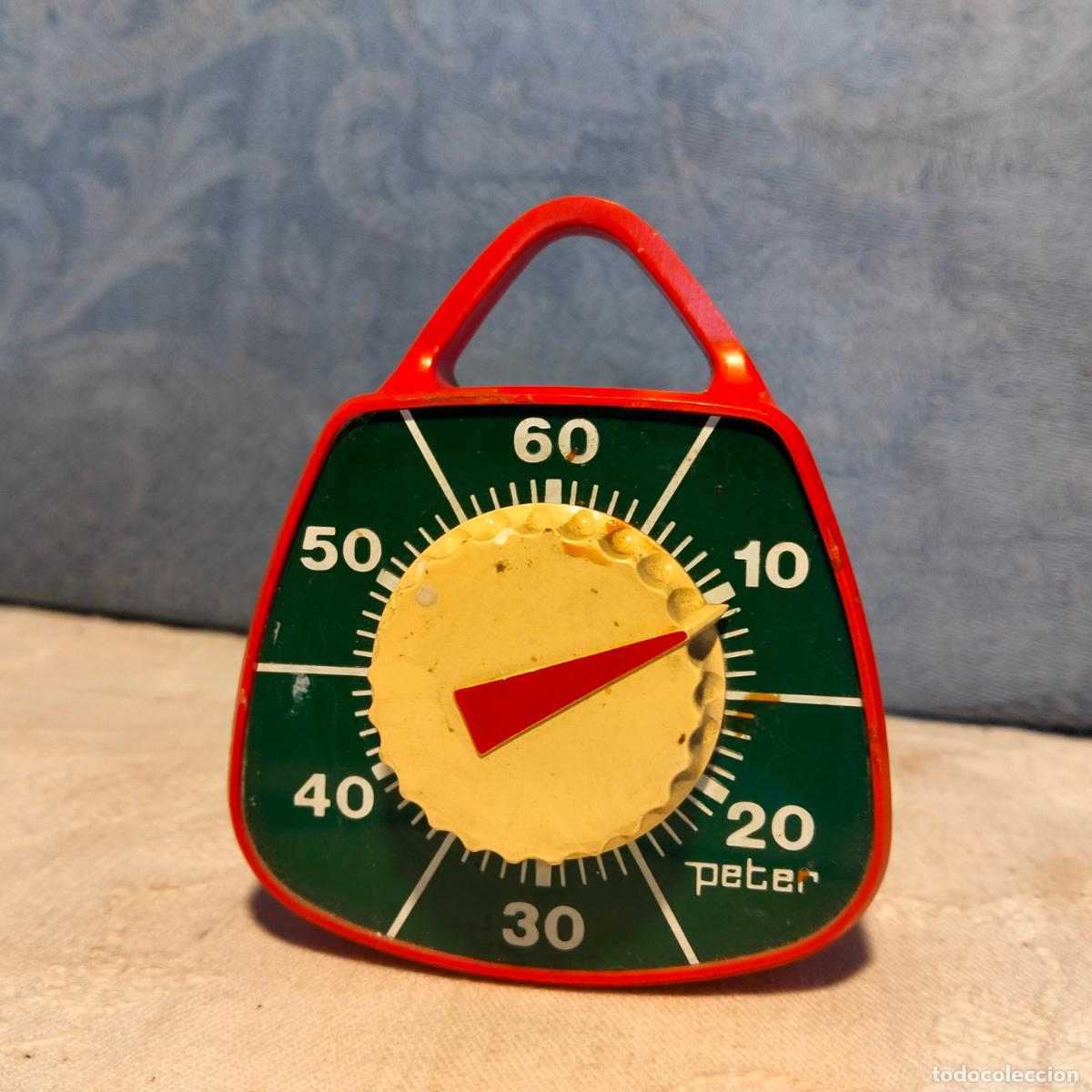 Antiquit&eacute;s: Temporizador reloj de plastico naranja de la marca Peter de los a&ntilde;os 70
