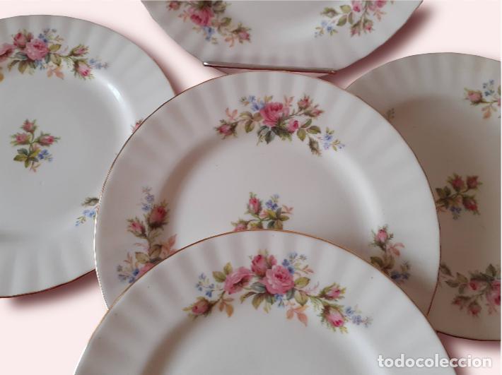 Antig&uuml;edades: Preciosos platos de postre 18 cm Royal Albert Moss Rose