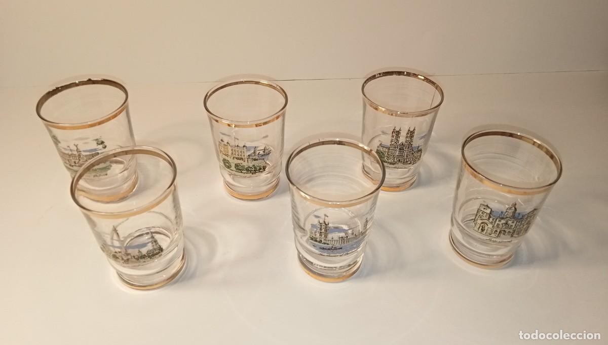 Antig&uuml;edades: 6 VASOS PEQUE&Ntilde;OS ANTIGUOS - LUGARES DE LONDRES