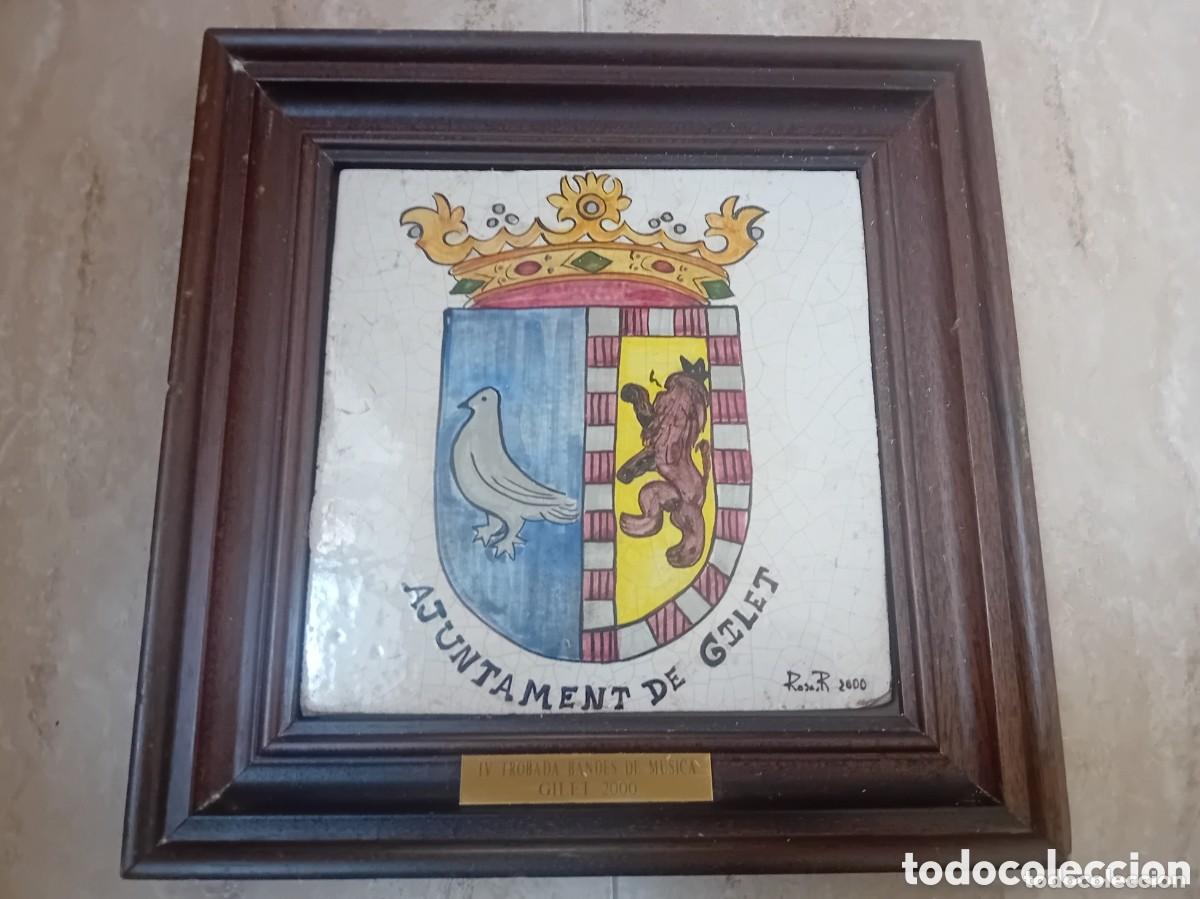 Oggetti Antichi: Azulejo pintado a manio Ajuntament de Gilet IV TROBADA BANDES DE M&Uacute;SICA GILET 2000 Firma Rosa R