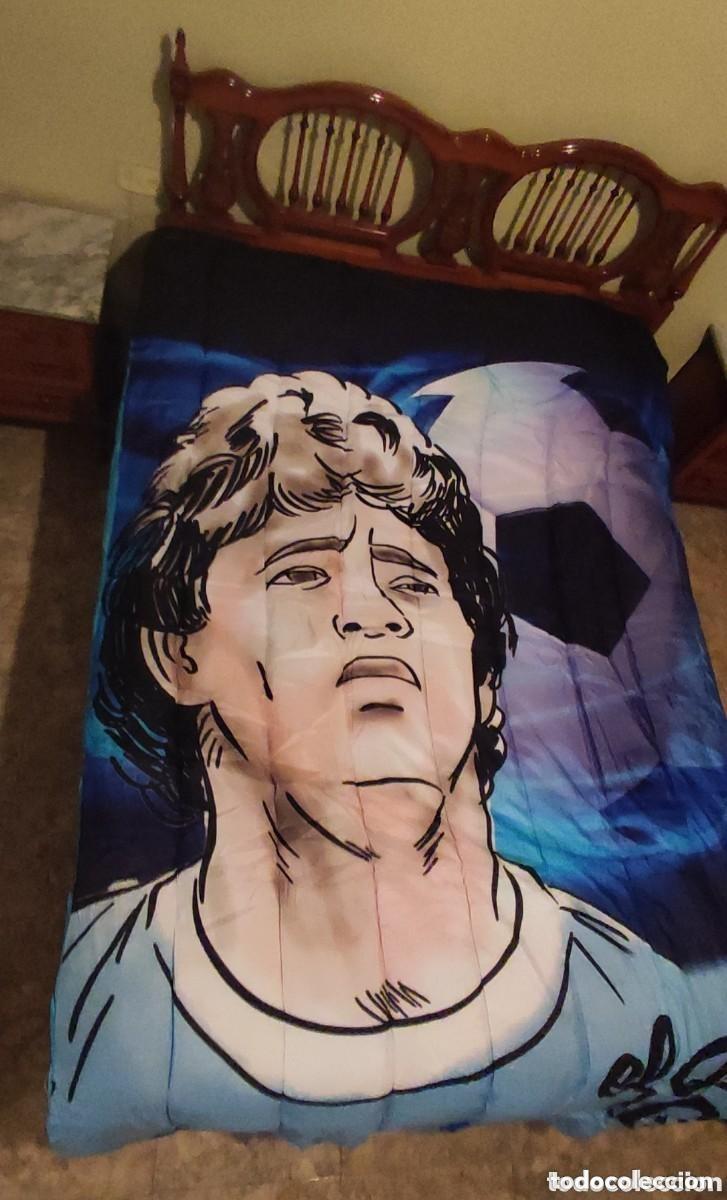 Antig&uuml;edades: Diego Armando Maradona Edredon Nordico El Pibe de Oro de 170x260 cm nuevo