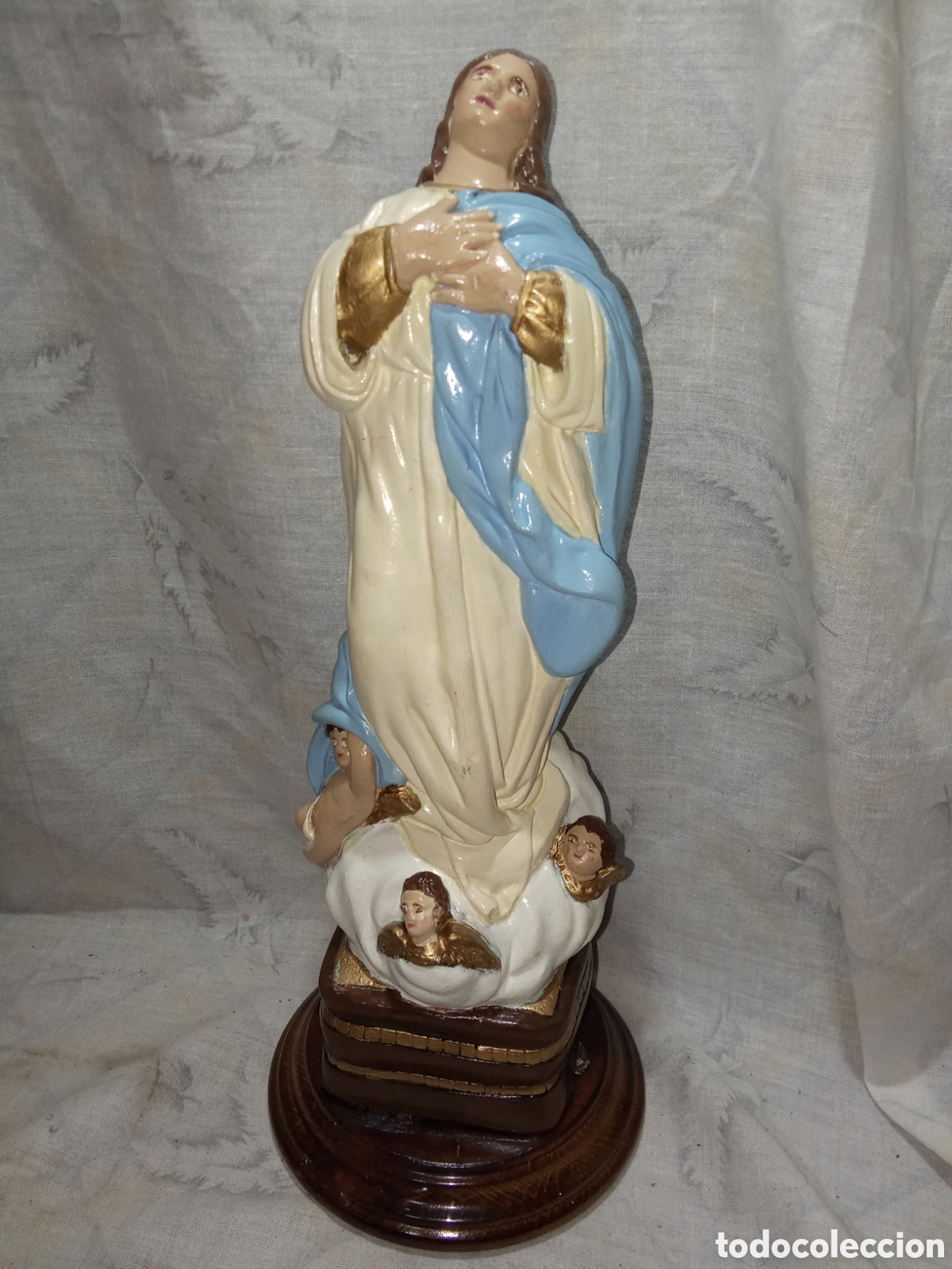 Antig&uuml;edades: BONITA IMAGEN DE VIRGEN INMACULADA EN ESCAYOLA PINTADA