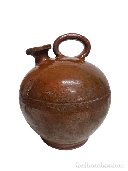 Antig&uuml;edades: Antigua Aceitera, Botijo, C&aacute;ntaro para Aceite - Alfarer&iacute;a, Cer&aacute;mica Catalana - S. XVIII