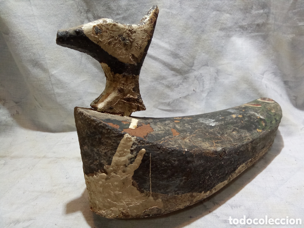 Oggetti Antichi: PATO O SIMILAR SE&Ntilde;UELO DE CAZA HECHO A MANO CON MADERA DE PALMERA ARTESANO ALBUFERA DE VALENCIA