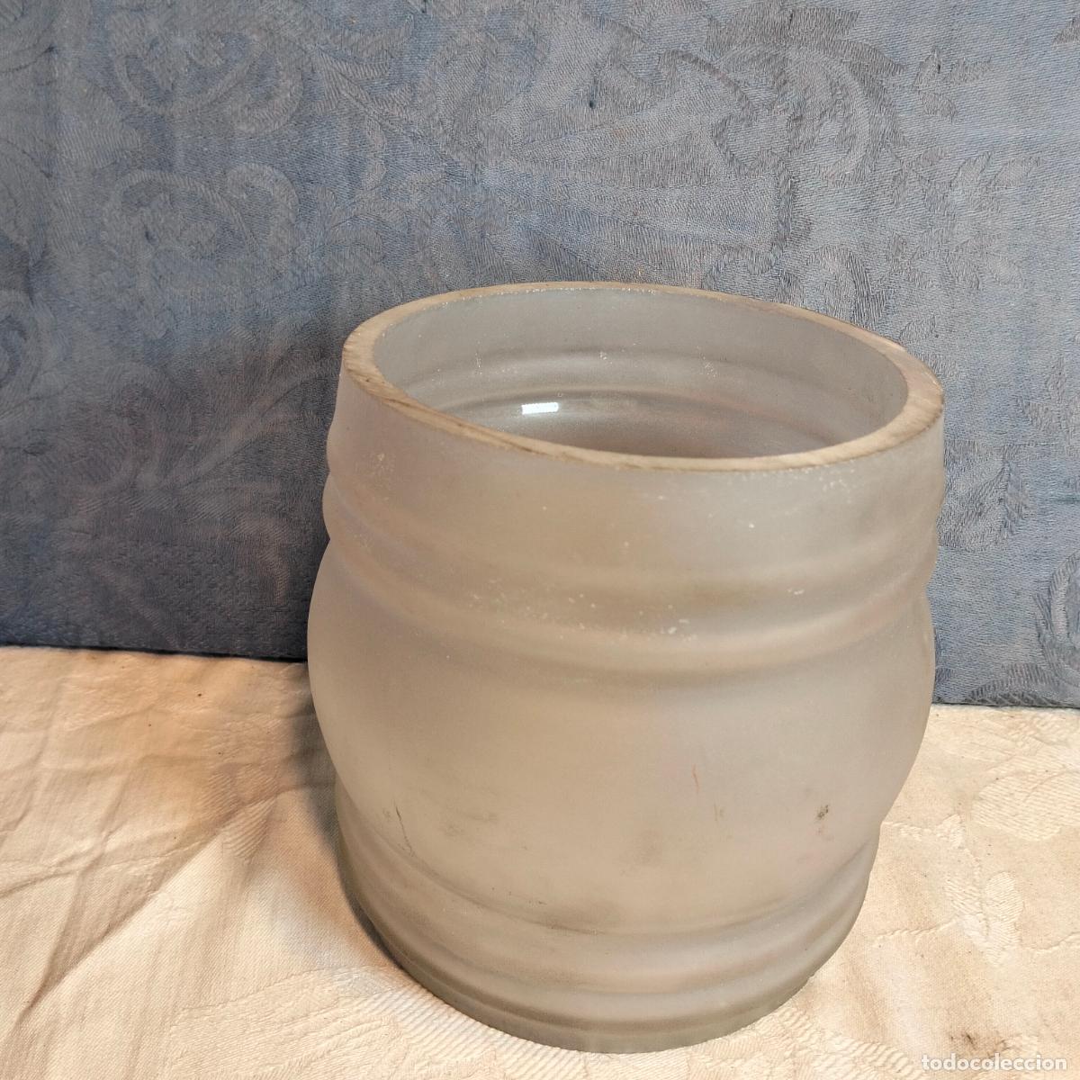 Oggetti Antichi: Tulipa para farola nautico l&aacute;mpara de cristal opaco repuestos de l&aacute;mparas despiece a&ntilde;os 60