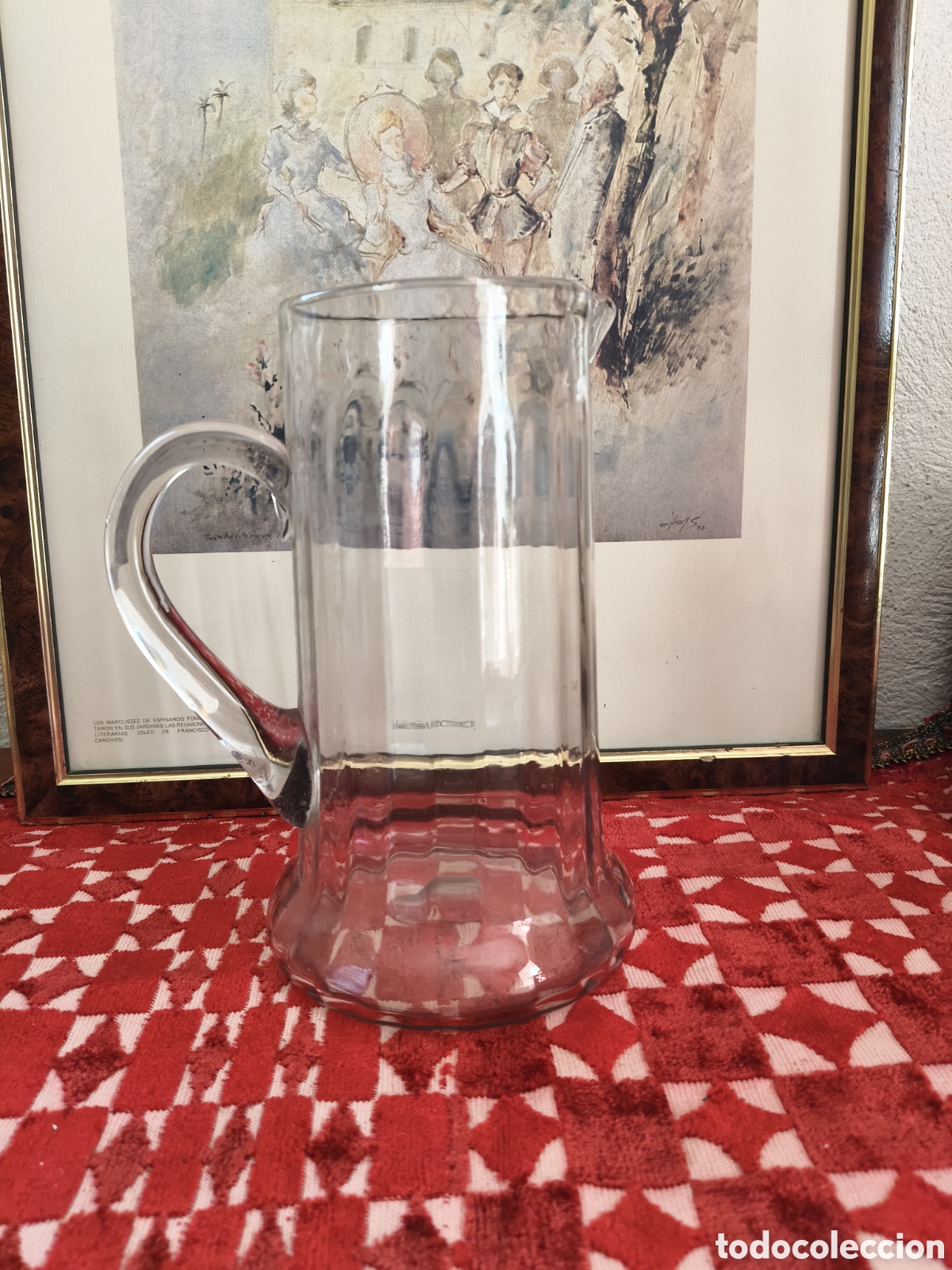 Antig&uuml;edades: Antigua Jarra de cristal f&aacute;brica de cristal de Santa Lucia Cartagena Murcia