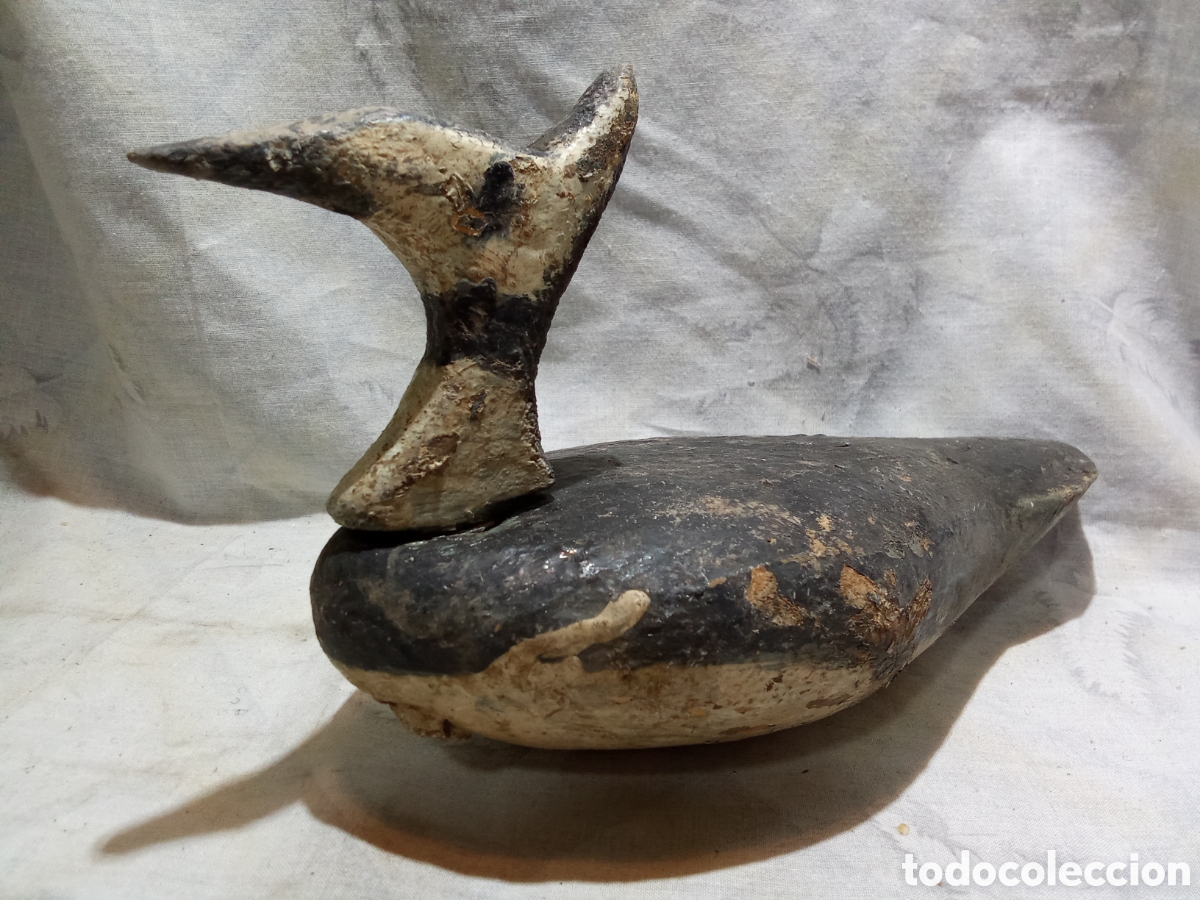 Oggetti Antichi: PATO O SIMILAR SE&Ntilde;UELO DE CAZA HECHO A MANO CON MADERA DE PALMERA ARTESANO ALBUFERA DE VALENCIA